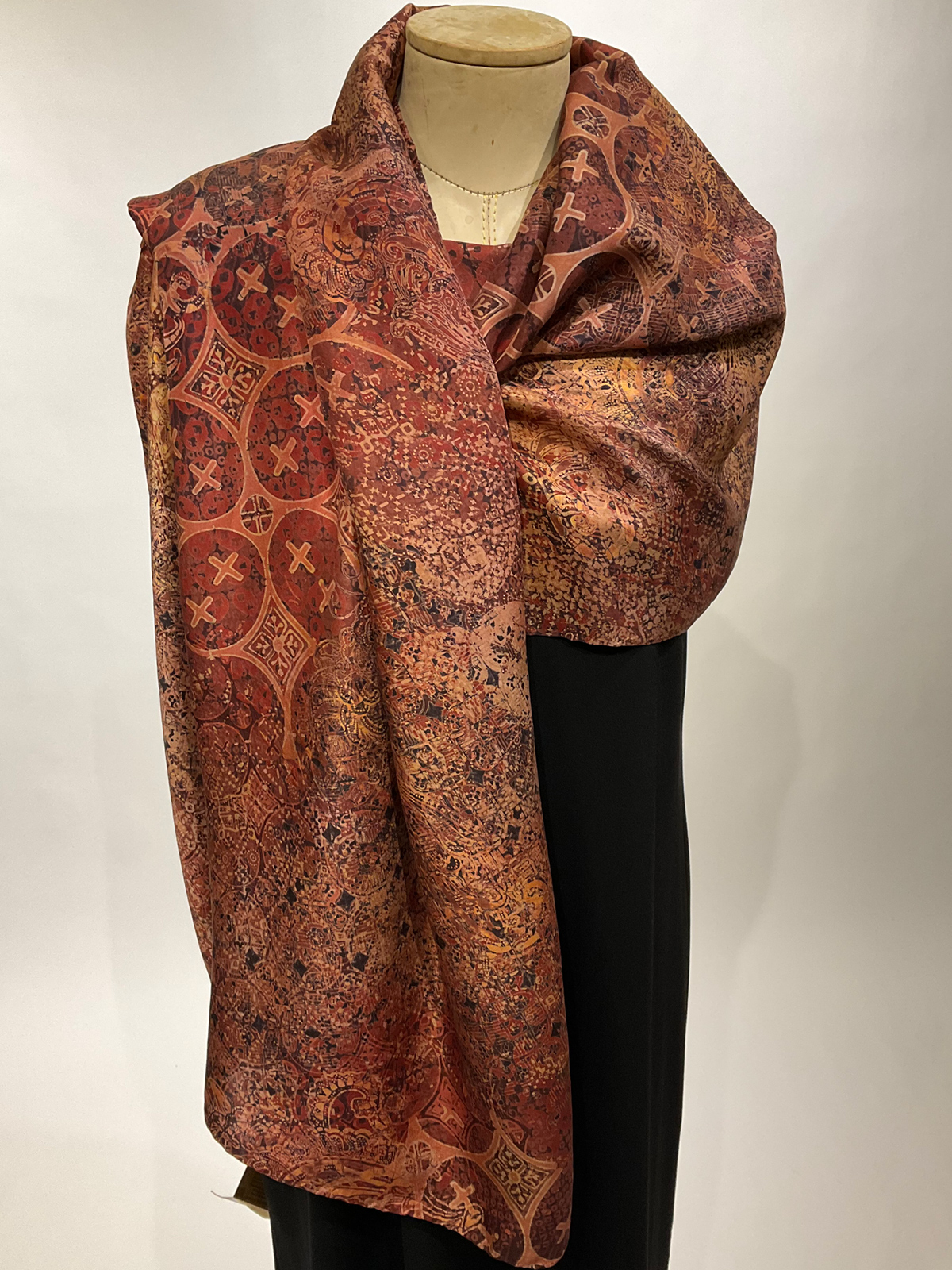 Isnia, silk scarf browns