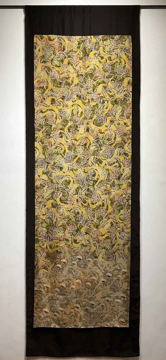 Isnia, Yellow Batik Wall Hanging