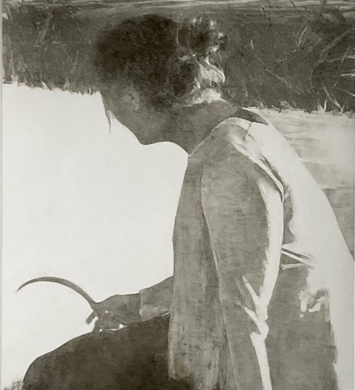 Kathryn Lesh, monotype, ghost copy, thumb