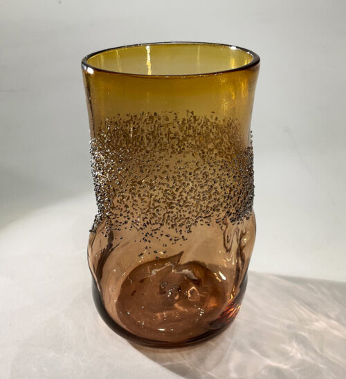 Ted Jolda, party glass woodland edition, amber glitter