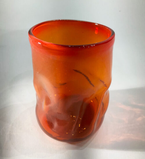 Ted Jolda, party glass, persimmon