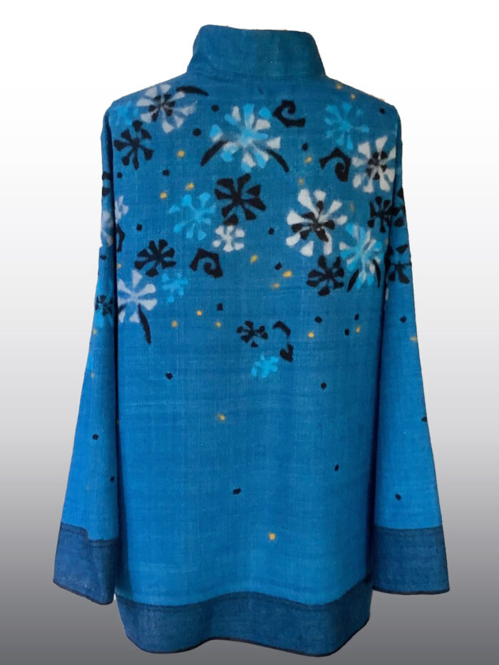 Maggy Pavlou, Silk and linen jacket, blue