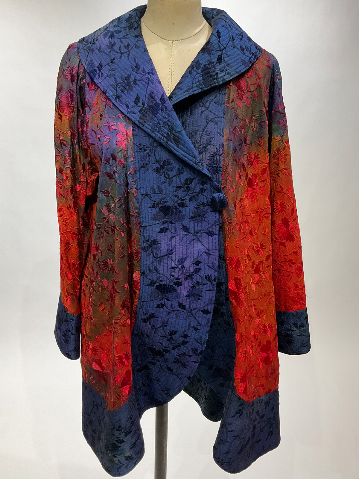 Shibori Blue & Red Opera Coat – The Island Gallery