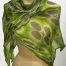 Laura Hunter, shibori silk scarf taupe and bamboo