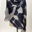 Laura Hunter, shibori silk scarf navy and grey