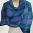 Laura Hunter, shibori silk scarf blue and purple