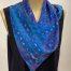 Carter Smith, shibori scarf/shawl blue