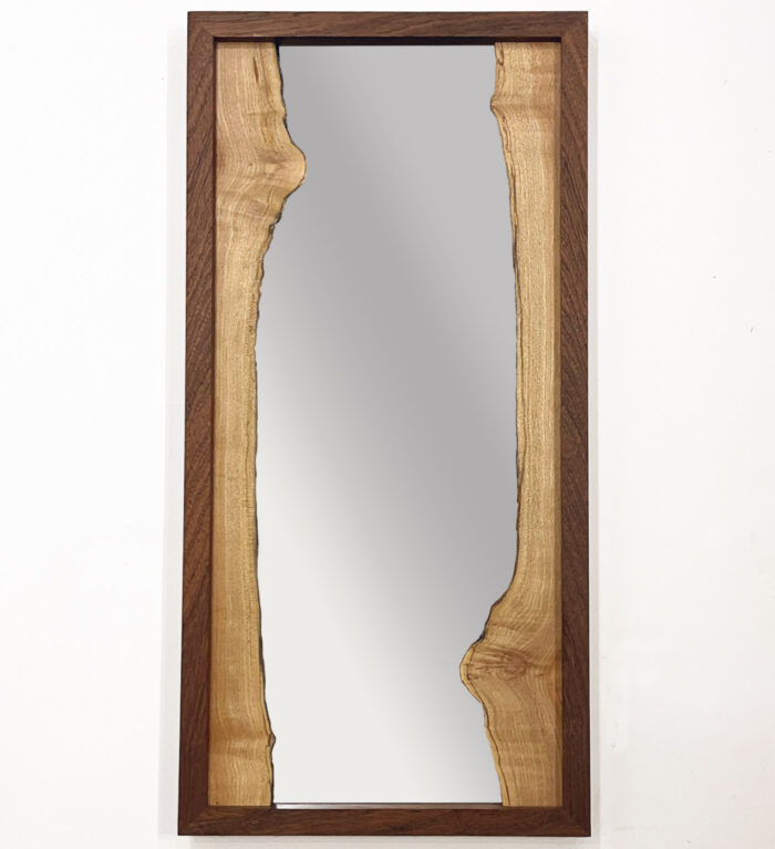Randy Acker, walnut and maple wall mirror
