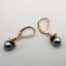 Christine Sundt, akoya pears, brass and gold-plate earrings