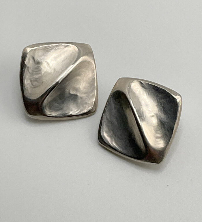 Silver shields earrings