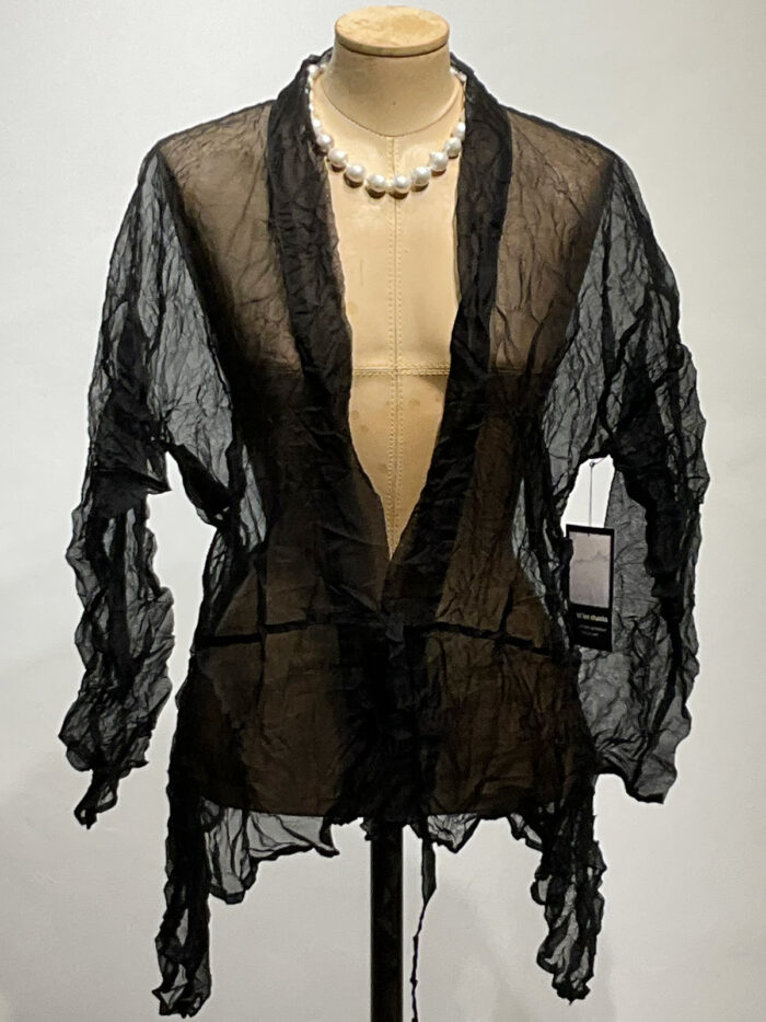 Carol Lee Shanks, Crushed silk black jacket, front view