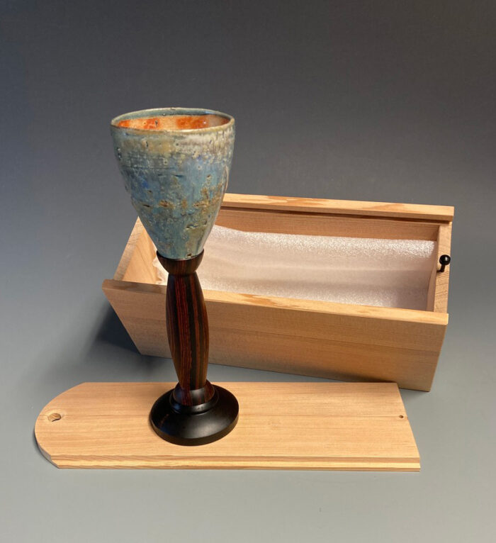 Reid Schoonover, Tulip flute with wood base and box