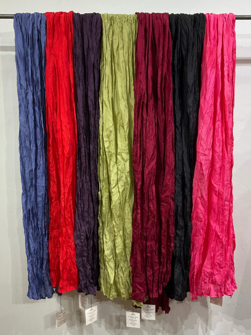 Hand Crafted Crinkle Silk Scarves