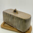 Ayame Bullock, ceramic striped butter dish