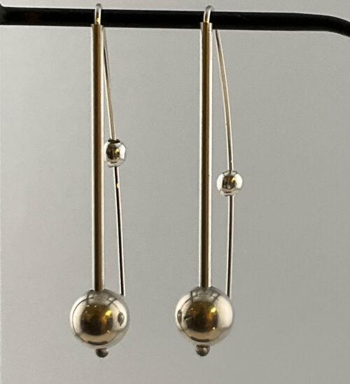 Lou Zeldis, Elegance, sterling silver earrings