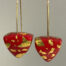 Kieth Lewis, Red Pyramid Earrings, Eco Collection