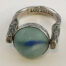 Lou Zeldis, Silver and glass globe ring