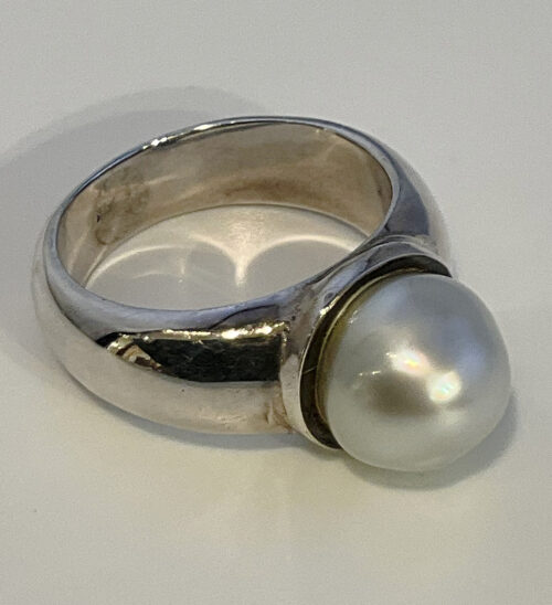 D.Bali, Silver and Tahitian pearl ring