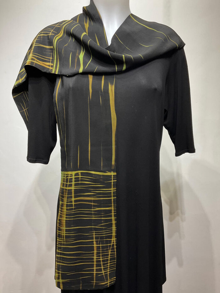 Ana Lisa Hedstrom, Black, Gold with Chartreuse scarf