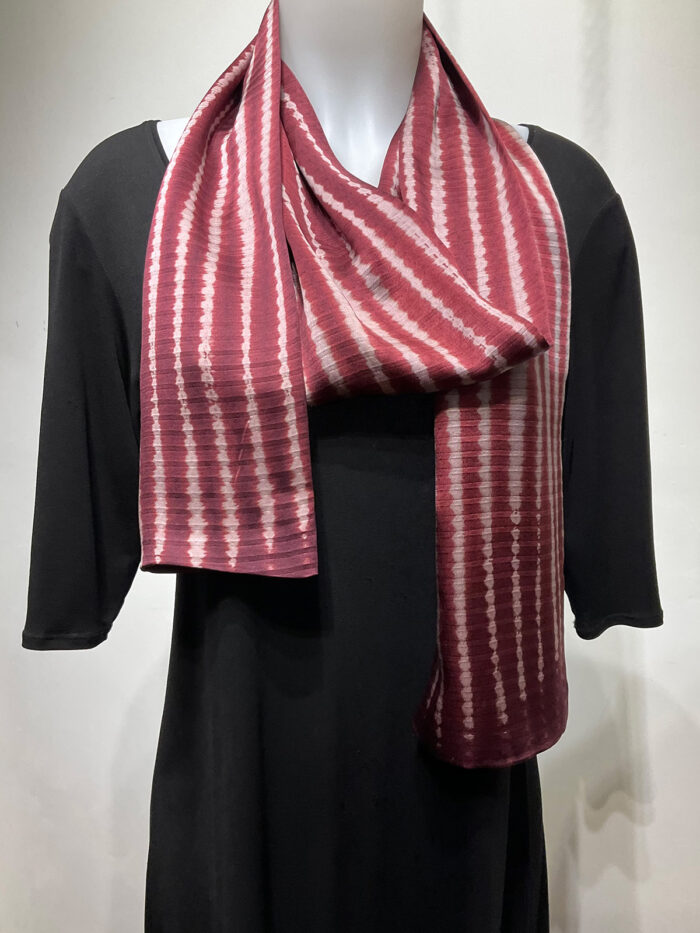 Ana Lisa Hedstrom, Burgundy and silver scarf