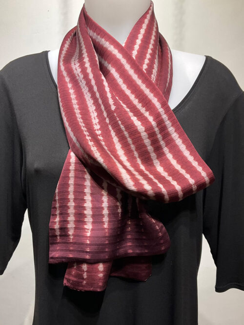 Ana Lisa Hedstrom, Burgundy and silver scarf