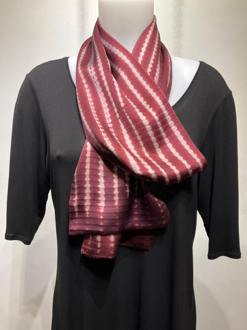 Ana Lisa Hedstrom, Burgundy and silver scarf