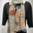 Ana Lisa Hedstrom, Cream, saffron, brown and indigo scarf