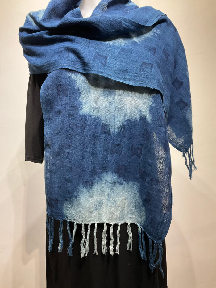 Ana Lisa Hedstrom, indigo scarf/shawl